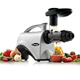 Omega NC800HDS Juicer Juice Extractor and Nutrition System Quiet Motor Slow Masticating Dual-Stage Extraction with Adjustable Settings, 150-Watt, Silver