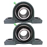 PGN UCP208-24 Pillow Block Bearing - Pack of 2 Mounted Pillow Block Bearings - Chrome Steel Bearings with 1 1/2" Bore - Self Alignment