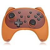 KINGEAR Wireless Controller for Nintendo Switch, Kawaii Accessory Cat Cartoon Controllers Gifts for Women/Men, Gaming PC Controllers for Nintendo Switch Games with 6 Axis/Turbo/Motion Control