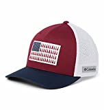 Columbia Unisex-Adult Tree Flag Mesh Ball Cap-High Crown, red Jasper/White/Collegiate Navy, X-Large