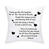 BLEUM CADE We are Best Friends Forever Friends Throw Pillow Cover Best Gifts to Friends Sister Cushion Cover Decorative Pillowcase for Sofa Car Home Office
