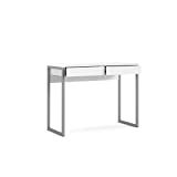 Tvilum 2 Drawer Desk, White High Gloss