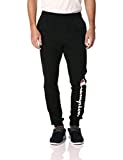 Champion mens Classic Jersey Jogger - Graphic Sweatpants, Black 15" Script Low Leg, Large US