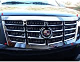 QAA is Compatible with 2007-2014 Cadillac Escalade 4 Piece Stainless Front Grille Accent Trim SG47255