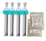 BoltHold - AK-4 Asphalt Anchor & Anchoring Cement Kit - Four 1500lb Pull Rated SP10-38 Chemical Anchors (5/8" x 6") with EPX2 Anchoring Cement - For Installation of Sheds, Carports, Bike Racks, & More
