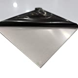 Online Metal Supply 304 Stainless Steel Sheet, 0.060 (16 ga.) x 12 inches x 12 inches, PVC 1 Side