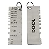 DGOL Stainless Steel Mini Portable Metal Sheet Thickness Gauge Material Wire Thickness Gage