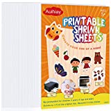 Auihiay 25 Sheets White Printable Shrink Plastic Sheets, Shrink Films Papers for Inkjet Printer Kids DIY Art and Mothers Day Gifts Craft Activity, 8.3 x 11.6 inch / 21 x 29.5 cm