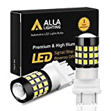 Alla Lighting Newly Upgraded T25 3156 3157 LED Bulbs, 6000K White Back Up Reverse Lights, Turn Signal Brake Tail Lights, DRL Super Bright 4114 3057 4157 3457 4057 Replace for Motorcycles, Cars, Trucks