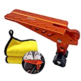 Car Door Step, SENNMONN Foldable Car Roof Rack Step Stand Pedal, Up on Door Latch, Supports Both Feet, Max Load 485 lbs, Easy Access to Rooftop for Most Car, SUV, Truck (Orange)