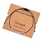 Strength Morse Code Bracelets for Wife Girlfriend Mom Daughter Sister Funny Fashion Best Good Friend BFF Friendship Silk Wrap Bracelet Inspirational Motivational Secret Message Jewelry