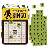 Big Dot of Happiness Sasquatch Crossing - Bingo Cards and Markers - Bigfoot Party or Birthday Party Bingo Game - Set of 18