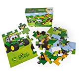 John Deere Kids Floor Puzzle - Large Kids Puzzles - John Deere Tractor Toys - Ages 3 and Up - 3" x 2" - 36 Pieces