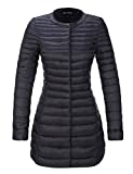 Bellivera Women's Quilted Lightweight Padding Jacket, Puffer Coat Jackets Women Bubble for Fall and Winter 7148 Black XL