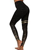 BBY Women Yoga Leggings, High Waist Tummy Control, Sports Leggings Running Tights Training Pants Casual Trousers, Black4, Small