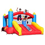 Action air 2021 Version Bounce House, Inflatable Bouncer with Air Blower, Jumping Castle with Slide, Family Backyard Bouncy Castle, Durable Sewn with Extra Thick Material, Idea for Kids(C-9745)