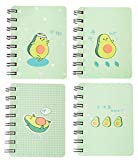 Yansanido 4 Pcs Super Mini Pocket Spiral Notebooks Blank NoteBooks 3.14 x4.13 Inch Memo Spiral Note Books (Green Avocado, 3.14 x4.13 Inch)