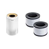 LEVOIT Air Purifiers for Home Allergies and Pets Hair, H13 True HEPA Air Purifier Filter, Quiet Filtration System in Bedroom, Vista 200 & Vista 200 Replacement Filter, 2 Pack, Black, 2 Count