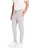 Men's Nike Sportswear Club Jogger Sweatpant, Fleece Joggers for Men with Pockets, Dark Grey Heather/White, M