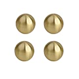 RZDEAL 4Pcs 1-1/4" Solid Brass Cabinet Knobs Brushed Gold Ball Furniture Door Hardware Handles and Pulls