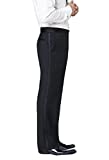Neil Allyn Men's Flat Front Comfort Waist Satin Stripe Tuxedo Pants, 32 Black