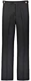 RGM Men's Tuxedo Pants Flat Front with Side Satin Stripe Black 38W x 32L
