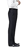 Neil Allyn Men's Flat Front Comfort Waist Satin Stripe Tuxedo Pants, 40 Black