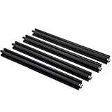 Iverntech 4pcs 400mm 2020 V Type Black European Standard Anodized Linear Rail Aluminum Profile Extrusion for DIY 3D Printer and CNC Machine