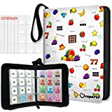 Binder Holder Compatible with Original Animal Crossing Mini Amiibo Cards, NFC Tag Game Cards, 204 Cards Capacity Sleeves Card Carrying Case