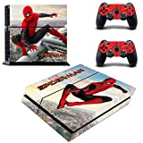 Decal Moments Regular PS4 Console Set Vinyl Skin Decal Stickers Protective for PS4 Playstaion 2 Controllers Spiderman