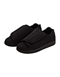 Silvert's Adaptive Clothing & Footwear Womens Double-Extra Wide Easy Closure Slipper for Seniors - Black/Black 9