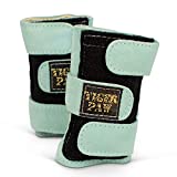 Tiger Paw Authentic Gymnastics Wrist Supports (Sold in Pairs) | The Original Competition Grade Gymnastics Wrist Guards | Adjustable Wrist Support Braces | Aqua | Extra Small (Up to 69 pounds)