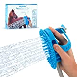 Aquapaw Equine and Extra-Large Dog Grooming Tool – Curry Comb, Sprayer and Scrubber All in One – for Horse, Livestock and Large Dog Bathing – Garden Hose Adapter Included