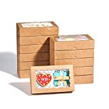 RomanticBaking 50 Pack Cookies Boxes 7" x 4 3/8" x 1 1/2"Auto-Popup Pastry Boxes for Macaron, Donut,brownies,cakesicle,pie,pretzel