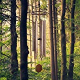 LACHIKA Deep Tone Wind Chimes Large Outdoor Windchimes Sound Like Church Bell 44 inch Copper Vein 1pcs