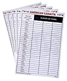 All7s Premium American Canasta Score Pads with Instructions, Set of 5 Pads (250 Sheets)