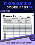 Canasta Score Pad: 100 Scorekeeping to Easily Keep Track of All scores in one Convenient book