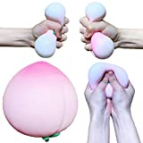 Squishy Stress Balls Peach Squeeze Ball (pack of 1) - Stress Ball for Kids/Adults - Funny & Safe Dough Ball Fidget Toys, Needoh, Ideal for Anxiety Relief, Improve Focus, Autism/ADHD/Teens Anxiety