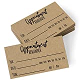 200 Appointment Reminder Cards - Kraft Style for Business, Hair Salon, Dental Office, Massage Therapist, Grooming, Hairdresser, Medical Doctors and More - Bulk Pack of Your Next Appointment Cards 