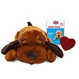 Original Snuggle Puppy Heartbeat Stuffed Toy for Dogs - Pet Anxiety Relief and Calming Aid - Comfort Toy for Behavioral Training - Brown