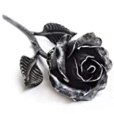 Hand Forged Metal Rose Sculpture - Gift of Everlasting Love - Wrought Steel Flower