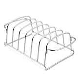Yukon Glory BBQ Rib Rack, Rib Rack for Smokers and Grills, Easily Grill and Smoke Ribs in a Convenient and Neat Way, Holds 6 Ribs