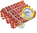 Rib Rack Stainless Steel – 6-Rib Capacity! Integrated Temperature Probe Holder - Never Risk Burnt Ribs Again! 100% Food-Safe, Non-Magnetic Stainless Steel – Easy Clean-up and Coating-Free!