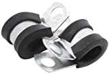 Allstar Performance ALL18300 3/16" Rubber Cushioned Aluminum Line Clamp, (Pack of 10)