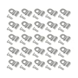 SUPERFASTRACING 50pcs 3/16" Stainless Steel Brake Line Clamp & Screw Street Rod Truck Dune Buggy