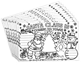Tiny Expressions – Christmas Santa Placemats for Kids (Pack of 12 Holiday Placemats) | Coloring Activity Paper Mats for Kids Table | Disposable Bulk Bundle Set