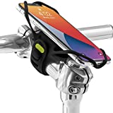 Bone Bike Tie Pro 4 Bike Phone Holder for Stem Mounting 4.7” - 7.2” Screen Smartphones, Face ID Compatible, Ultra Light Weight Bicycle Phone Mount, Designed for Road, Race & Touring- Black