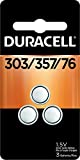 Duracell 303/357/76 Silver Oxide Button Battery, 3 Count Pack, 303/357/76 1.5 Volt Battery, Long-Lasting for Watches, Medical Devices, Calculators, and More