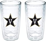 Tervis Made in USA Double Walled Vanderbilt University Commodores Insulated Tumbler Cup Keeps Drinks Cold & Hot, 16oz 2pk, Primary Logo