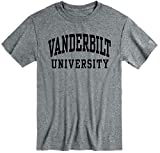 Ivysport Vanderbilt University Vandy Commodores Short Sleeve Adult Unisex T-Shirt, Classic, Charcoal Grey, Medium